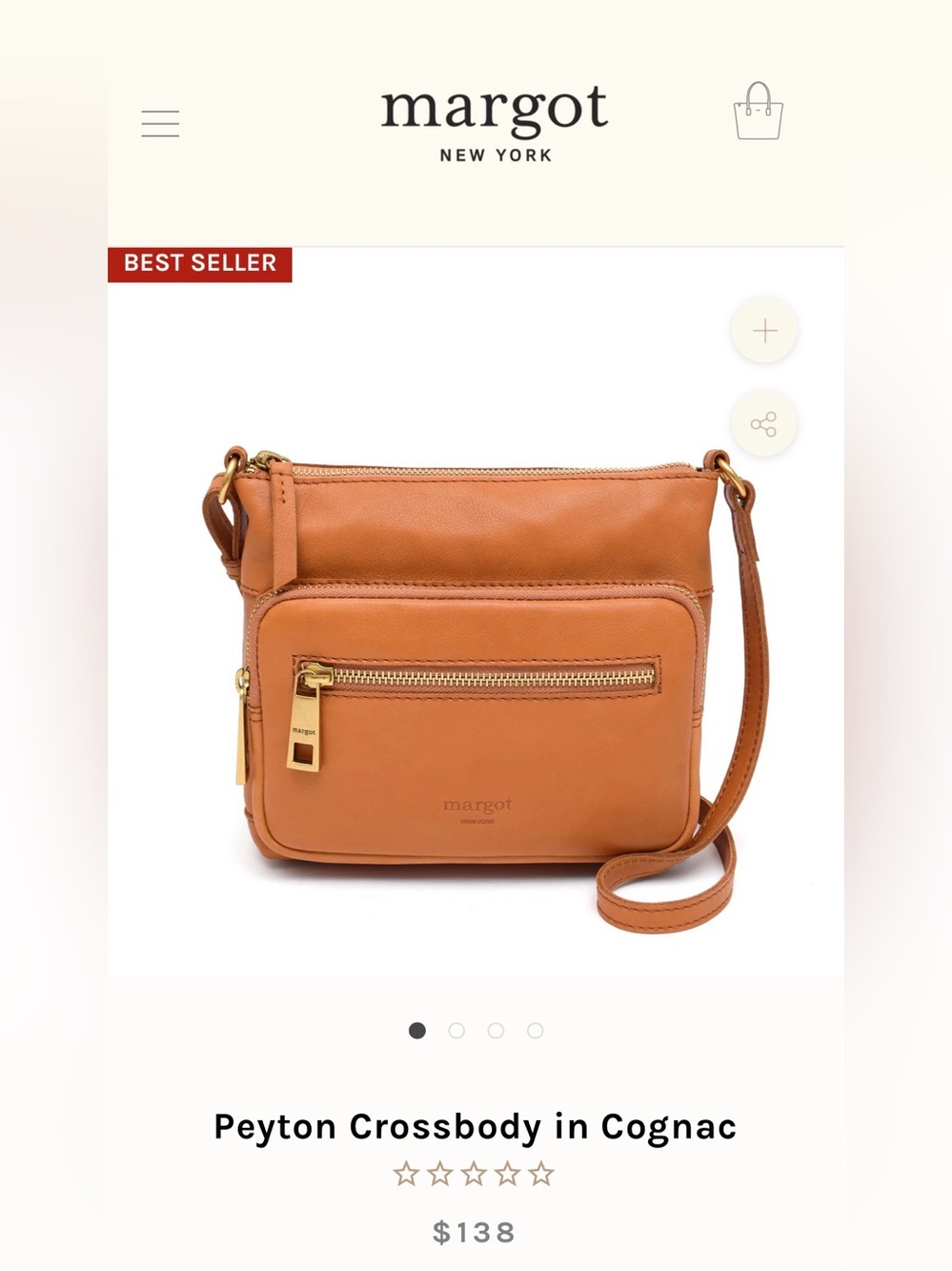 Margot Peyton Crossbody in Cognac